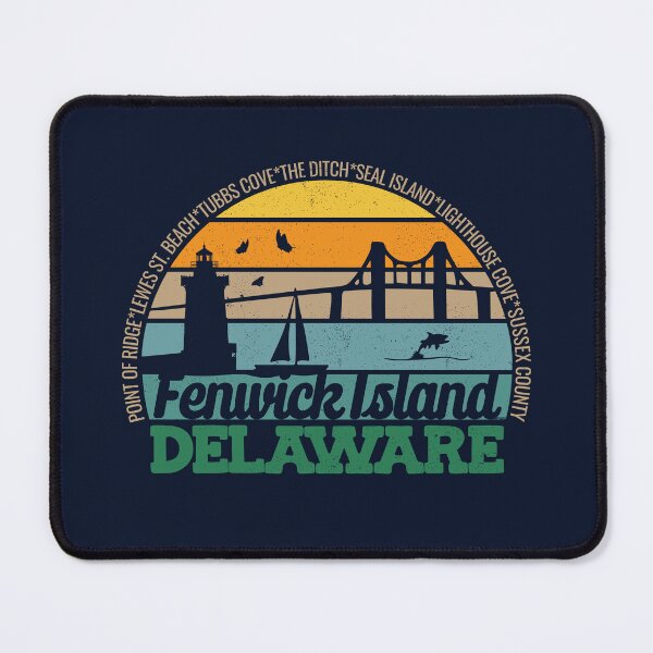Item preview, Fenwick Island Delaware Retro Sunset Local Pride Logo  designed and sold by CRHPOD20.