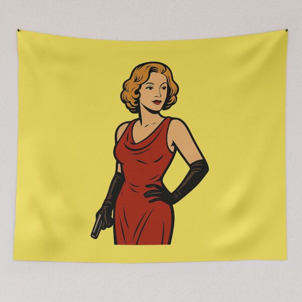 Item preview, Scarlet Silence – 1930s Gangster Femme Fatale designed and sold by © Zenscape Studio 2025.