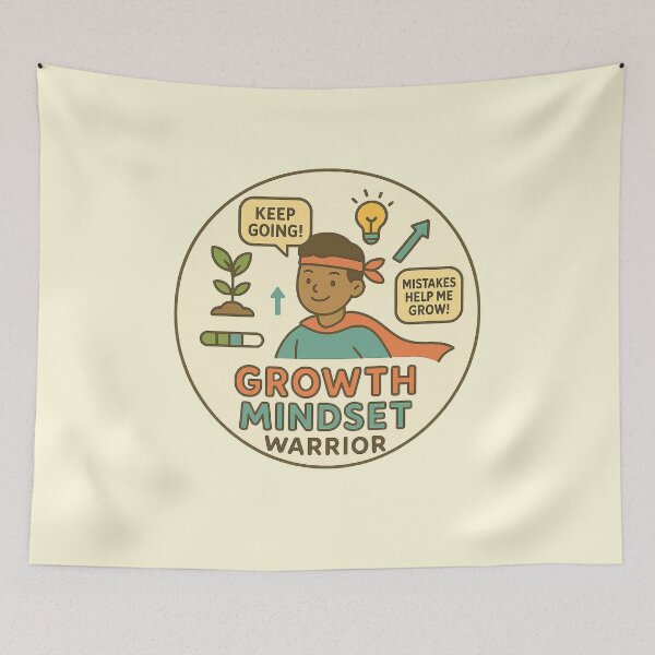 Item preview, Back to school: Motivational classroom | Growth Mindset Warrior  designed and sold by Feline Rockstars.