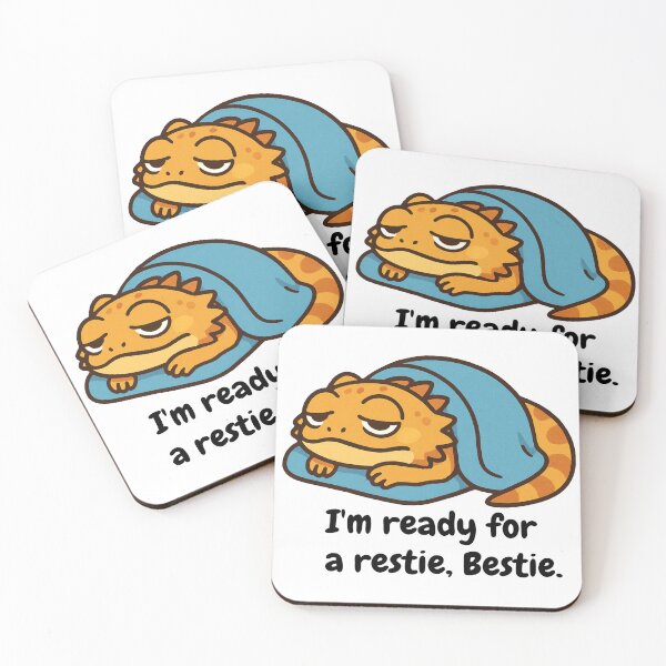 Item preview, Cozy Beardie Under Blanket – Sleepy Bearded Dragon Cute Cartoon designed and sold by Strange Comforts.