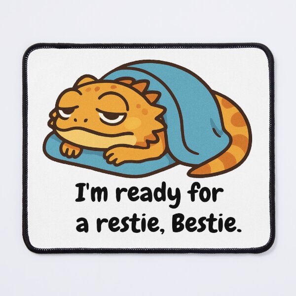Item preview, Cozy Beardie Under Blanket – Sleepy Bearded Dragon Cute Cartoon designed and sold by Strange Comforts.