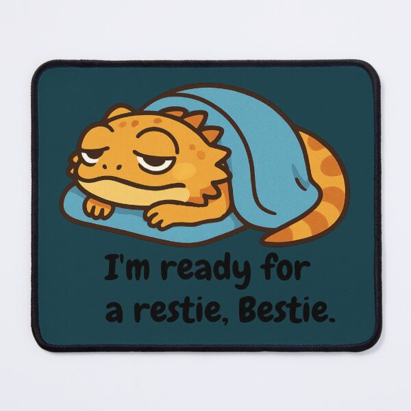 Item preview, Cozy Beardie Under Blanket – Sleepy Bearded Dragon Cute Cartoon - Teal designed and sold by Strange Comforts.