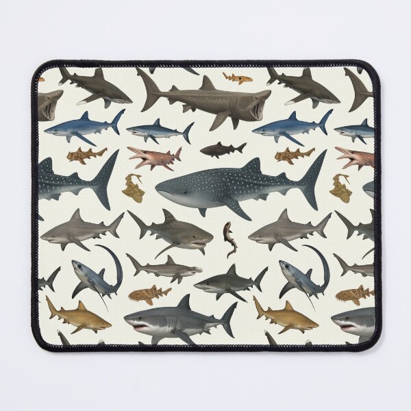 Item preview, Sharks of the World Illustration Chart Wildlife Art designed and sold by kakarikihill.