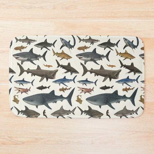 Item preview, Sharks of the World Illustration Chart Wildlife Art designed and sold by kakarikihill.