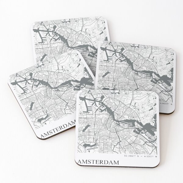Item preview, Minimalist City Map of Amsterdam, Netherlands  designed and sold by UrbanMuse_.