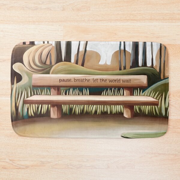Item preview, Pause Breathe Let The World Wait, Self Care Quote inspired by modern art designed and sold by MoMidoStore.
