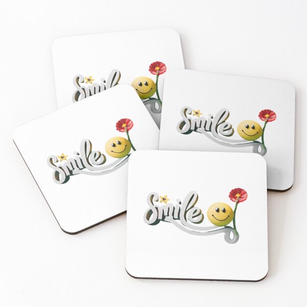 Item preview, Smile, smile emoji, floral and inspirational text design designed and sold by TR_fairydesigns.