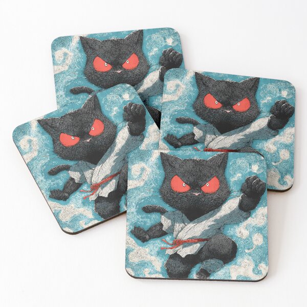 Item preview, Black Cat Warrior in Mystical Sky designed and sold by Cat-Wave-Dream.