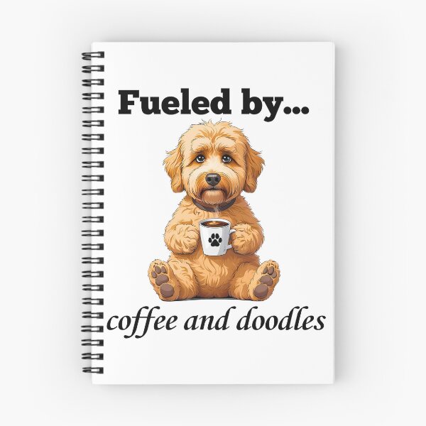 Item preview, Miniature Goldendoodle Coffee Lover Cartoon – Fueled by Coffee and Doodles designed and sold by Fredster1966.