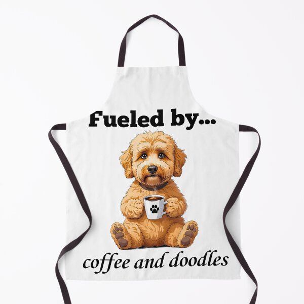 Item preview, Miniature Goldendoodle Coffee Lover Cartoon – Fueled by Coffee and Doodles designed and sold by Fredster1966.