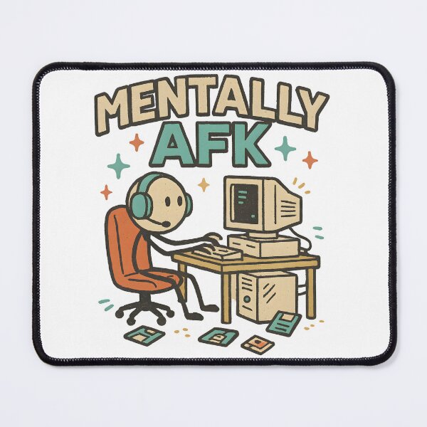 Item preview, Mentally AFK Funny Retro Gamer T-Shirt designed and sold by SignalThreads.