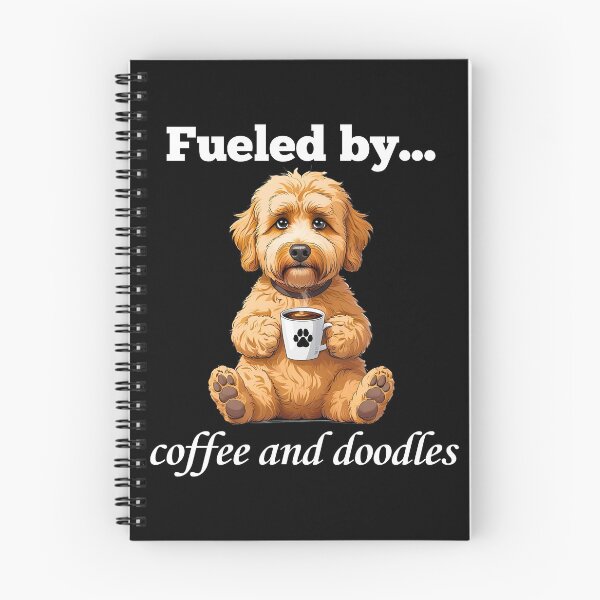 Item preview, Miniature Goldendoodle Coffee Lover Cartoon – Fueled by Coffee and Doodles designed and sold by Fredster1966.