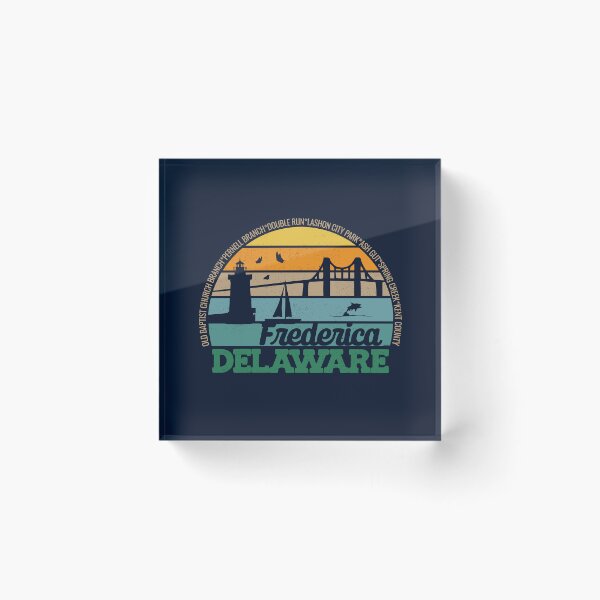 Item preview, Frederica Delaware Retro Sunset Local Pride Logo  designed and sold by CRHPOD20.