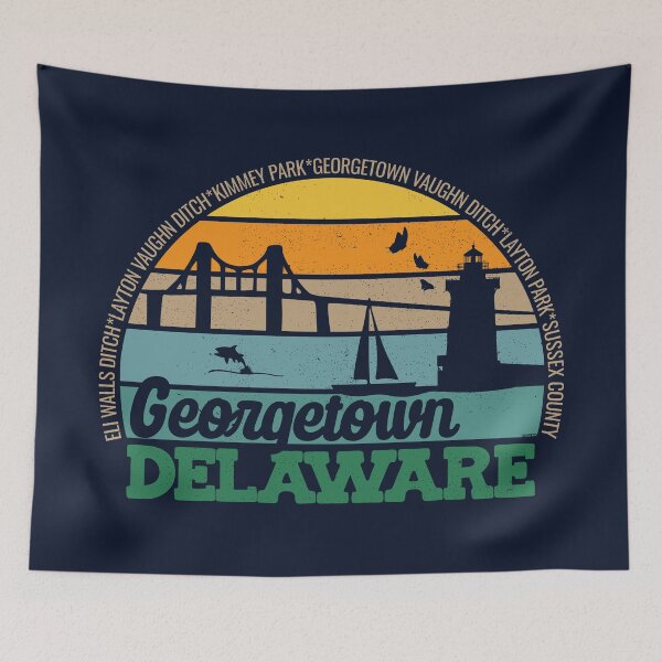 Item preview, Georgetown Delaware Retro Sunset Local Pride Logo  designed and sold by CRHPOD20.