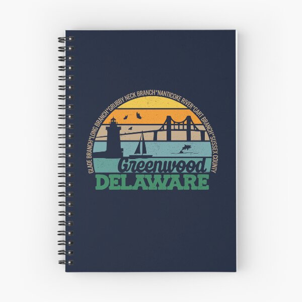 Item preview, Greenwood Delaware Retro Sunset Local Pride Logo  designed and sold by CRHPOD20.