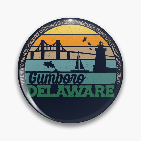 Item preview, Gumboro Delaware Retro Sunset Local Pride Logo  designed and sold by CRHPOD20.
