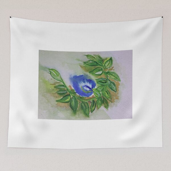 Item preview, Blue Clitoria Flower Watercolor Art designed and sold by EvaDip.
