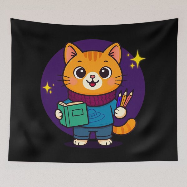 Item preview, Back to school autumn cat designed and sold by GoolPictures.