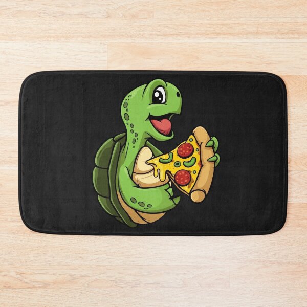 Item preview, Cute Turtle Holding Pizza Slice – Funny Kawaii Cartoon Vector | Sticker & T-Shirt Design designed and sold by ColorSplash123.