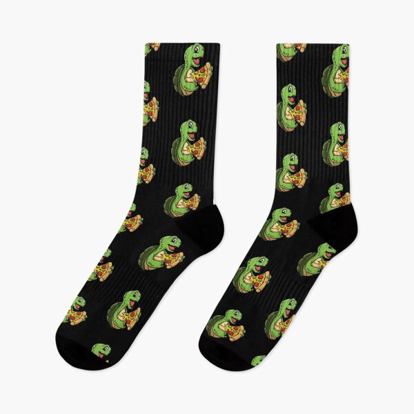 Item preview, Cute Turtle Holding Pizza Slice – Funny Kawaii Cartoon Vector | Sticker & T-Shirt Design designed and sold by ColorSplash123.