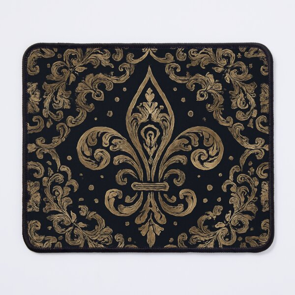 Item preview, Luxury Fleur-de-lis Ornament – Gold & Dark Blue designed and sold by svarupa.