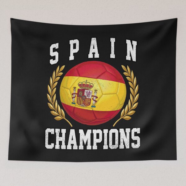 Item preview, SOCCER BALL FLAG CHAMPIONS - SPAIN - Fans and Teams for Men and Women T-shirt designed and sold by wallsandpatts.