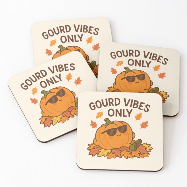Item preview, Gourd Vibes Only – Cool Pumpkin Relaxing on Autumn Leaves designed and sold by BloomKind.