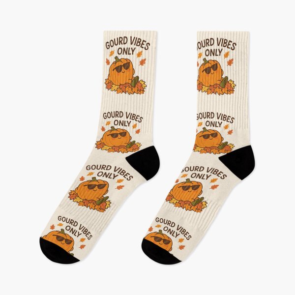 Item preview, Gourd Vibes Only – Cool Pumpkin Relaxing on Autumn Leaves designed and sold by BloomKind.