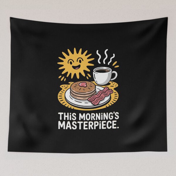 Item preview, This Morning's Masterpiece - Funny Breakfast Graphic designed and sold by 89BLACK.