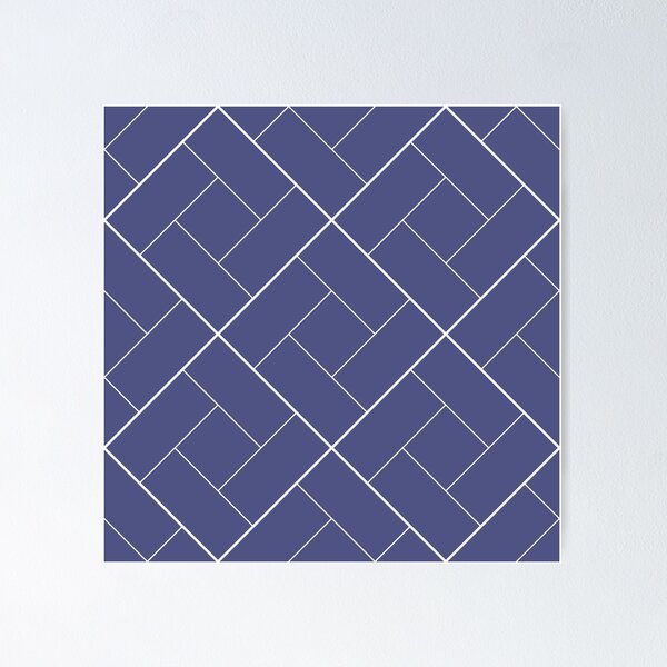 Item preview, Simple geometric pattern art deco blue  designed and sold by fuzzyfox.