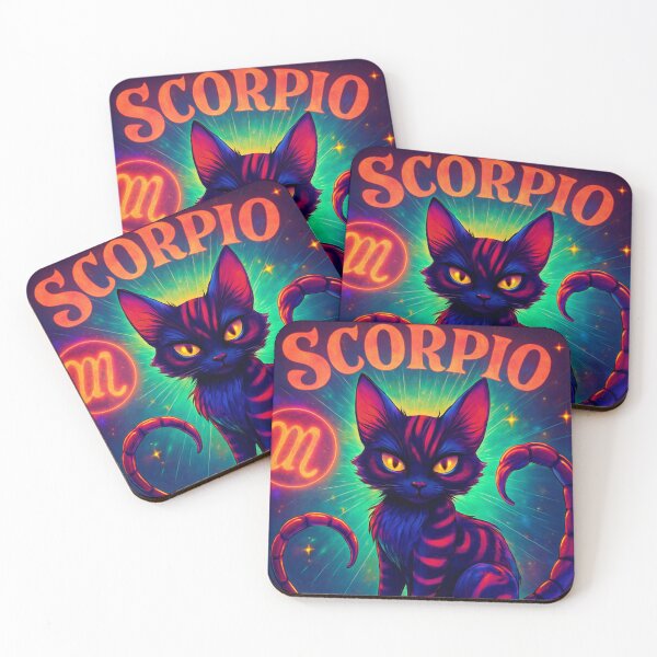 Item preview, Scorpio Zodiac Cat – Astrology Horoscope Design designed and sold by Luis Betancourt illustrations.