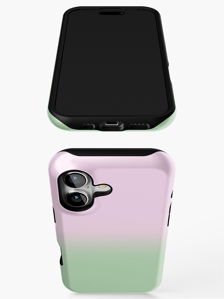 Aesthetic Light Pink and Sage Green Gradient iPhone Case