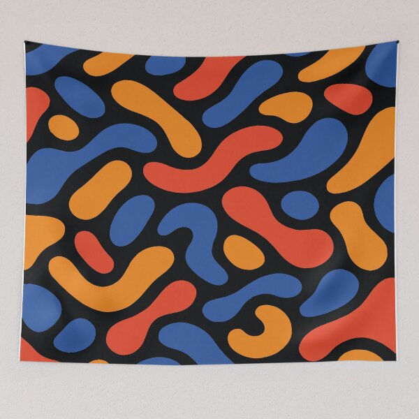 Item preview, Jelly Bean Pattern in Orange Blue Yellow designed and sold by Love, Amy.