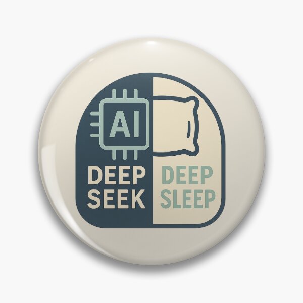 Item preview, Deep Seek / Deep Sleep — AI vs. Nap Meme designed and sold by Bratak.