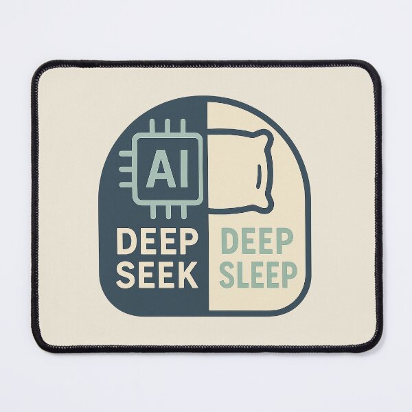 Item preview, Deep Seek / Deep Sleep — AI vs. Nap Meme designed and sold by Bratak.