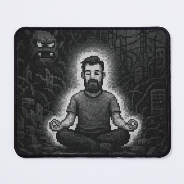 Item preview, No Bugs – No Stress – Pixel Art in Grayscale designed and sold by nozhove.