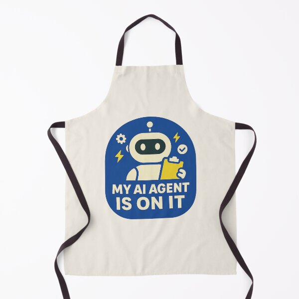 Item preview, My AI Agent Is On It — Robot Assistant Badge designed and sold by Bratak.