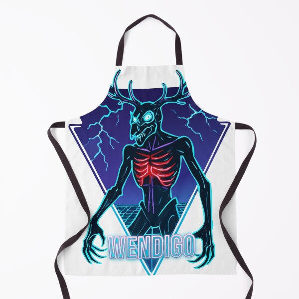 Item preview, Wendigo Synthwave – Neon Arcade Boss Cryptid designed and sold by Folk Bestiary.