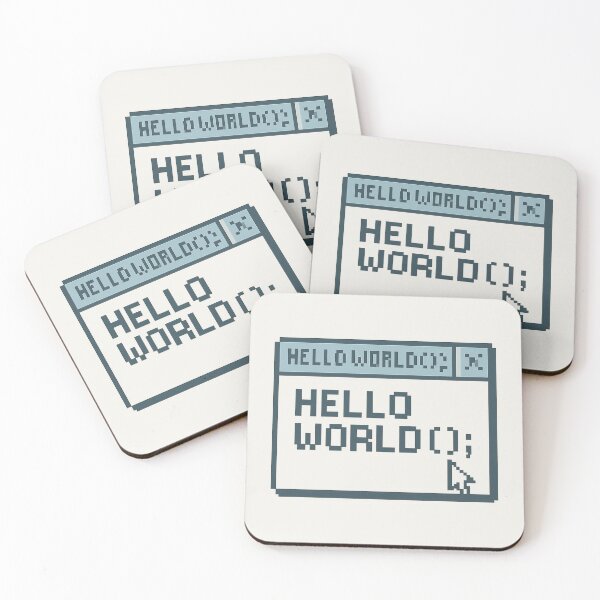 Item preview, HELLO WORLD(); —Vintage OS Coding Window designed and sold by Bratak.