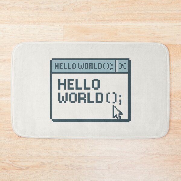 Item preview, HELLO WORLD(); —Vintage OS Coding Window designed and sold by Bratak.