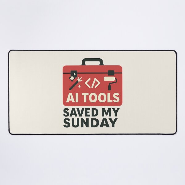 Item preview, AI Tools Saved My Sunday — Toolbox Meme Design designed and sold by Bratak.