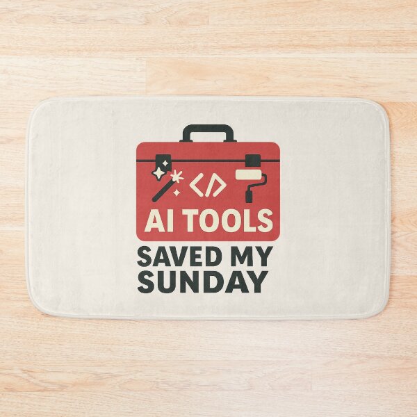 Item preview, AI Tools Saved My Sunday — Toolbox Meme Design designed and sold by Bratak.