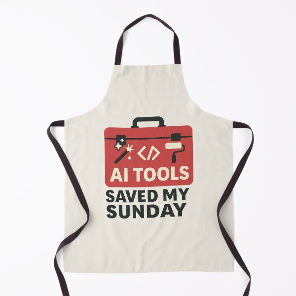 Item preview, AI Tools Saved My Sunday — Toolbox Meme Design designed and sold by Bratak.