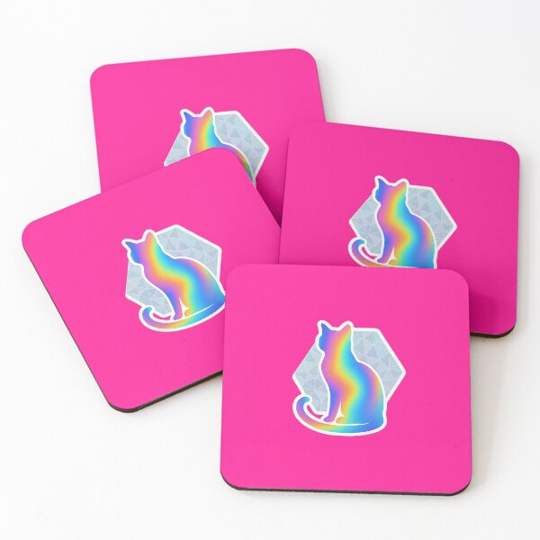 Item preview,  "Cosmic Cat Magic - Rainbow Prism Geometric Feline Wonder Sticker" designed and sold by Striklet.