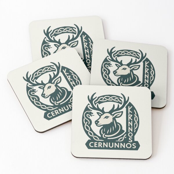 Item preview, Cernunnos Celtic God – Stag, Serpent & Knotwork Badge Design designed and sold by Bratak.