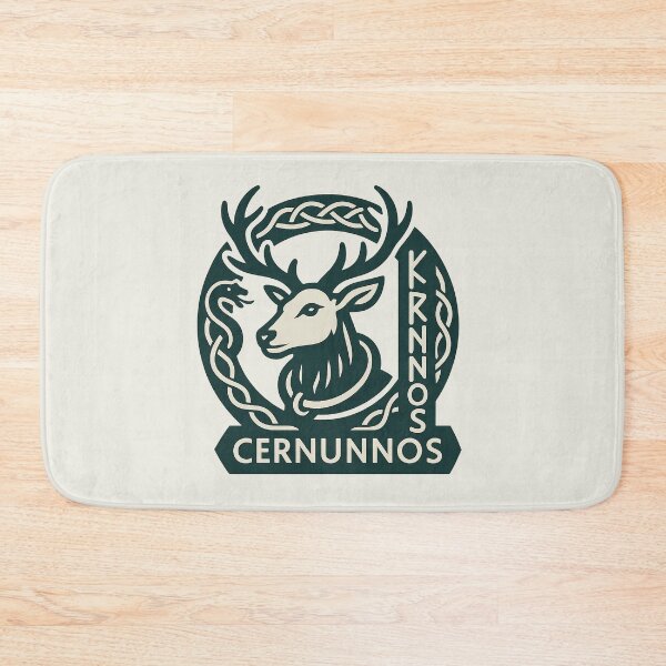 Item preview, Cernunnos Celtic God – Stag, Serpent & Knotwork Badge Design designed and sold by Bratak.