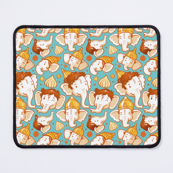Item preview, Ganesha Faces - Teal designed and sold by TOOTIFROOTI merch.