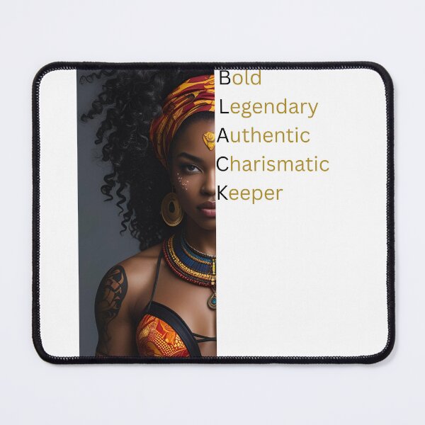 Item preview, B.L.A.C.K. Bold Legendary Authentic Charismatic Keeper Afrocentric Design designed and sold by GuidedFaithCo.