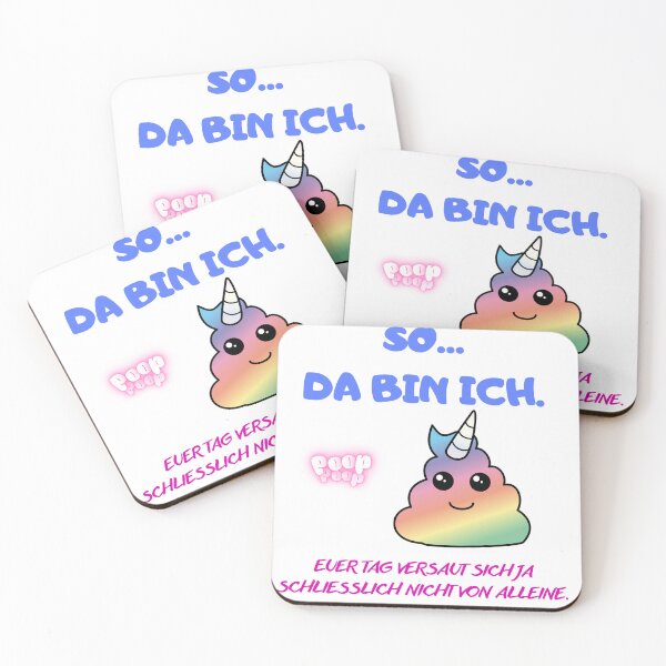 Item preview, “So… here I am” – Funny Unicorn Poop Design – Rainbow Poop with Saying – Sarcastic Gift designed and sold by MitMopsundHerz Rosinchens_Welt.