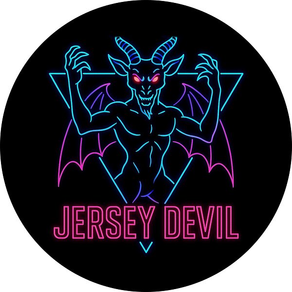 Jersey Devil neon synthwave artwork